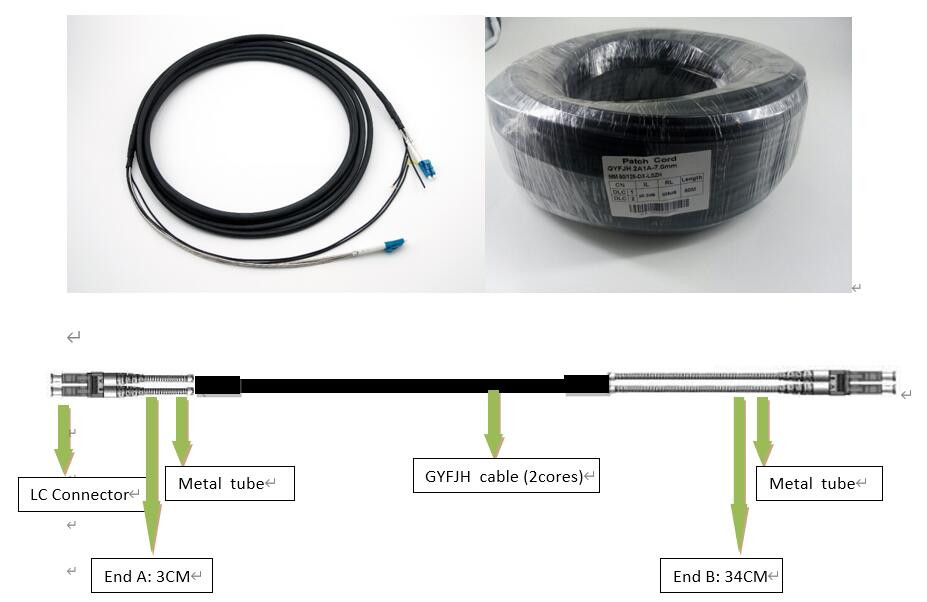 20m Huawei Fiber Optic Cable 14130505 DULCK ,2UF-2SCK44-L20 BBU Cable