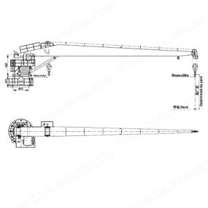 China Cylinder Luffing Hydraulic Cargo Crane wholesale