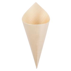 China FDA Pine Wooden Empty Ice Cream Disposable Serving Cone 4.75 Oz for food wholesale