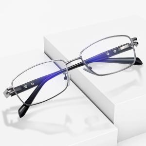China Rectangle Designer Reading Glasses For Men Reading Glasses Metal Progressive Multifocal wholesale