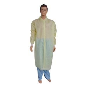 China FDA Protective Yellow Disposable Alkali Proof Dental Lab Jackets wholesale