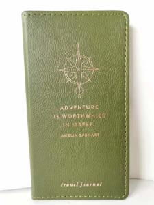 China Green PU Cover Custom Printed Notebooks , Flat Custom Blank Journals wholesale