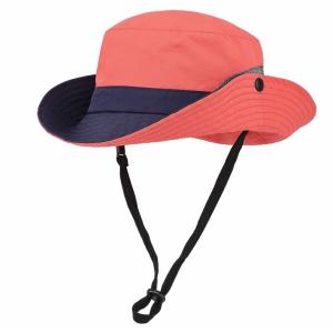 China 61cm Embroidered Bucket Hat For Camping Hunting Women Boonie Bucket Hat wholesale
