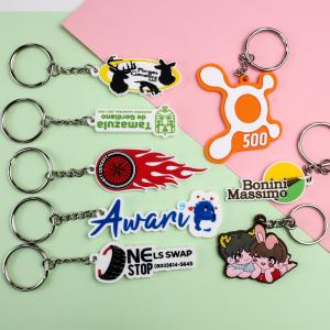 China Custom Soft Rubber Keychains 2d 3d Silicone Soft Pvc Keyring wholesale