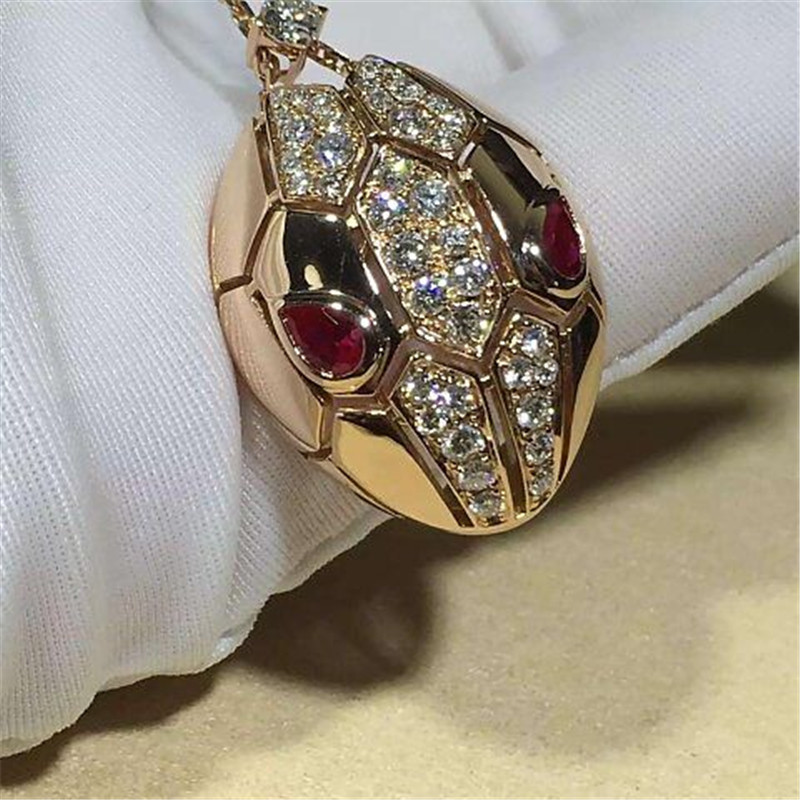 Bi Serpenti series Snakeheads Necklace 18k gold white gold yellow gold rose gold diamond necklace