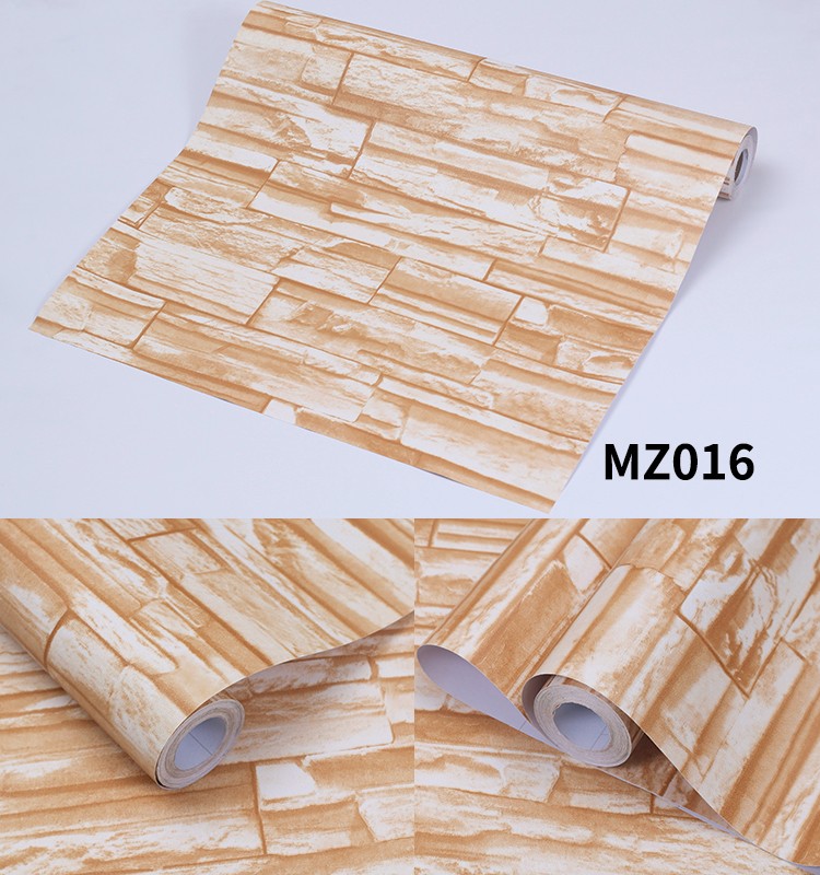 3D Slate Stone Brick Effect Wallpaper PVC 3D Brick Wallpaper For Walls