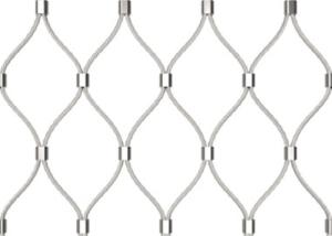 China 2.5cm Stainless 316 Steel Cable Mesh Ferrule Diamond For Stair Railing wholesale