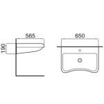 A Disabled Ceramic Sanitary Ware Disabled Toilet Set Wall Hung WC For People
