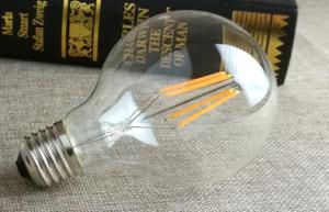 China Energy Saving G80 Filament Led Lamp E27 With Nickelplated Aluminum wholesale