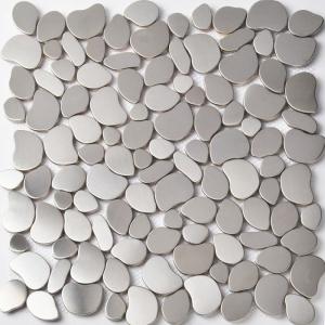 China Commercial Pebble Metallic Mosaic Tiles Mosaic Pieces For Shower Floor wholesale