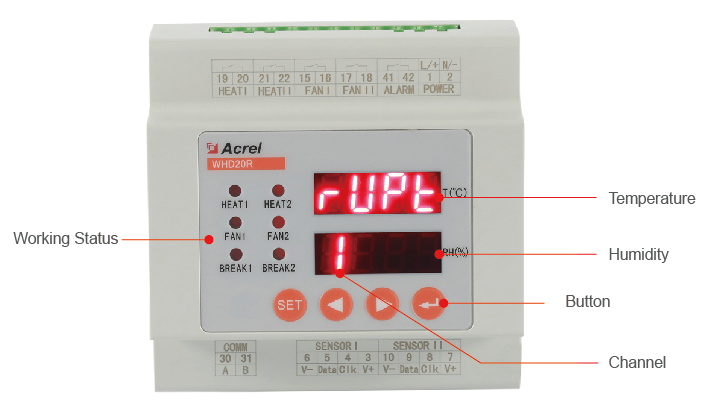 WHD20R-22 Temperature & Humidity Controller