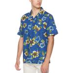Printed Linen Mens Short Sleeve Tropical Shirts OEM Business Casual Hawaiian