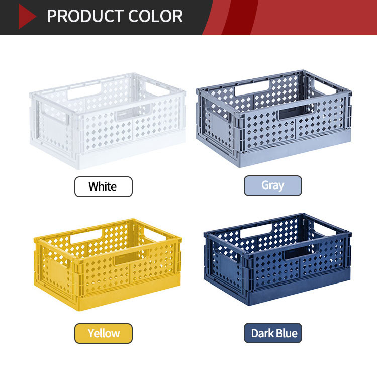 Odorless Collapsible Plastic Container , Reusable Plastic Stacking Baskets