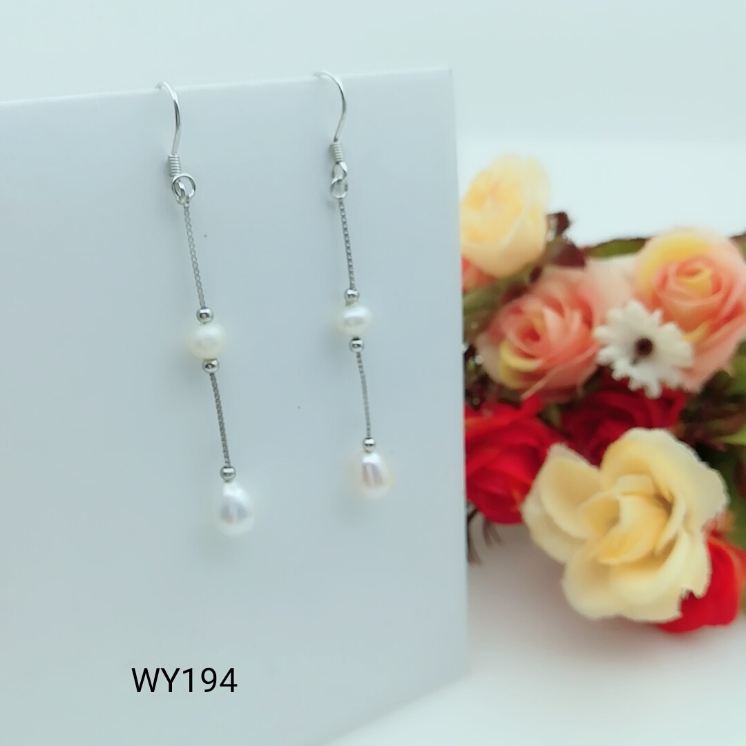 2018 New latest design of pearl earrings fashion pearl earrings silver tassel earrings YW225