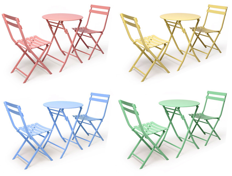 Traditional Charm Contemporary Function Folding Table and Chair Set for Courtyard
