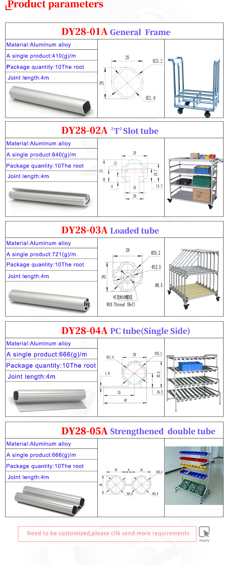 Round Aluminium Extruded Profiles DY11 Industrial Aluminium Alloy Lean Tube