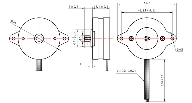 1.8 Degree NEMA 14 SMT Stepper Motor 6.6V 90mN.m Gear Shaft Permanent Magnet Motor