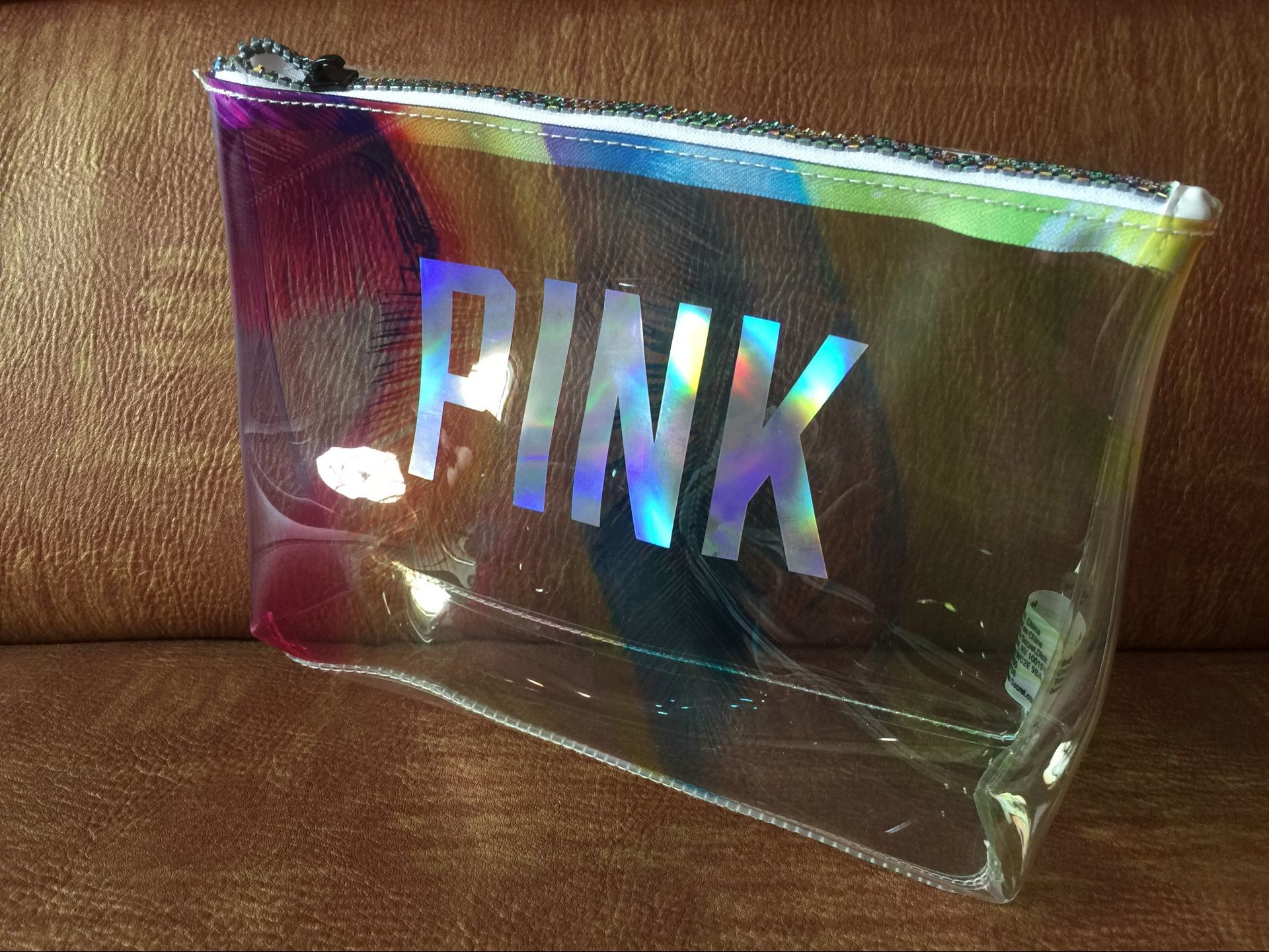 Laser Glitter Promotional PVC Bags , Plastic Jewelry Gift Bag With Handle