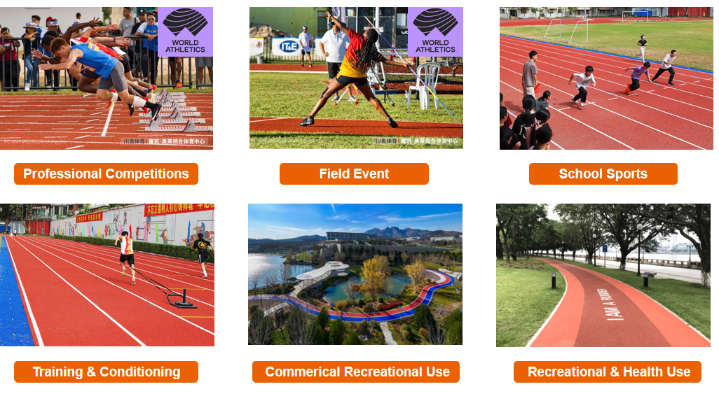 IAAF Sandwich System Synthetic Athletic Track EPDM Rubber Running Track Surface Material EPDM SBR Tyre Granules