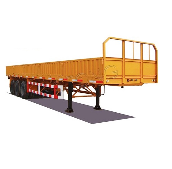 9.00-22.5 Rim Tri Axles Drop Side Wall Semi Trailer for Cargo Transport in Russia
