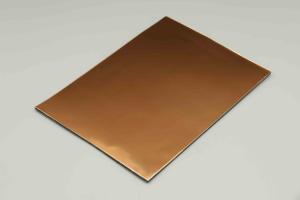 China Champagne Mirror Acp Sheet 1220 X 2440MM Antibacterial Exterior Aluminum Composite Panel wholesale