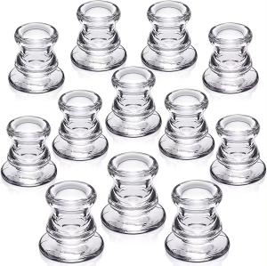 China Clear Glass Candlestick Holders 4 Taper For Wedding Decoration And Dinning wholesale