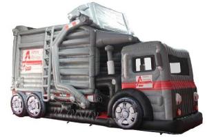 China Commercial Grade Inflatable Dry Slide 13.7x4.5m Garbage Truck Style wholesale