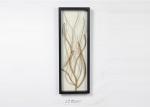 Wooden Framed Metal Floral Design Wall Art Decoration For Home Gallery Hotel
