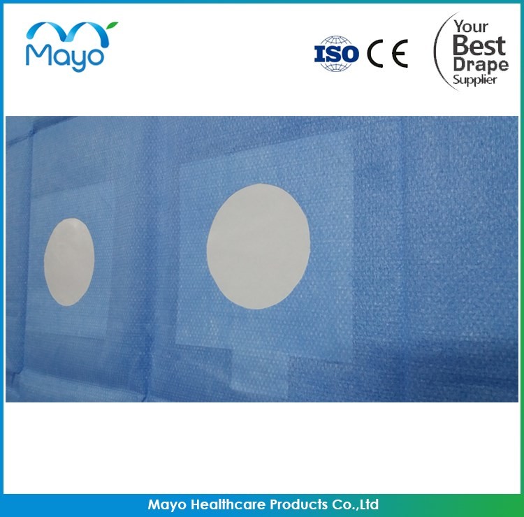Cathlab Disposable Surgical Femoral Angiography Drape with 4 hole