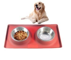 China Washable Stainless Steel 450*260*45mm,540*95*60mm Non Skid Dog Bowl wholesale