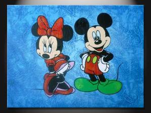 China ETH120 Beautiful Mickey Mouse Cartoon Wall Paint Handmade Oil Painting wholesale