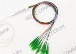 Mini Steel Tube LC / APC 2x8 Blockless Fiber Optic Cable Splitter
