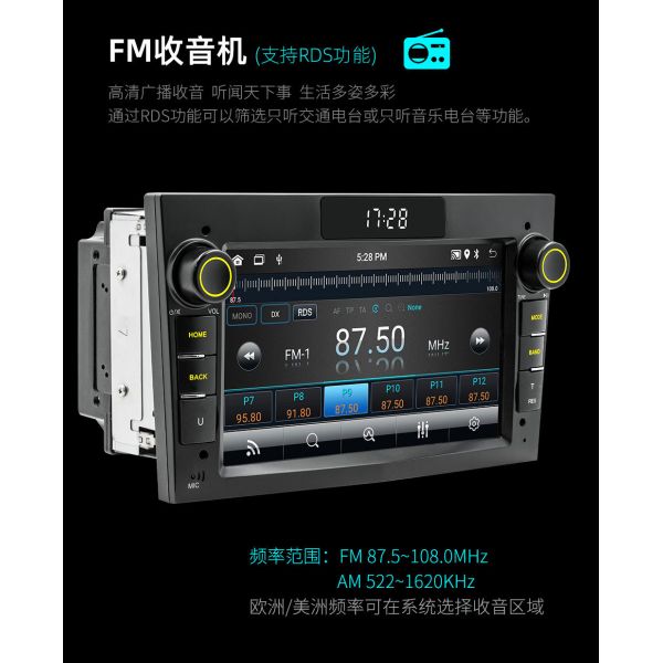 Creatall 7-Inch HD Screen Android Car GPS Navigation System Compatible Opel Smart for BT Wireless CarPlay Dashboard USB