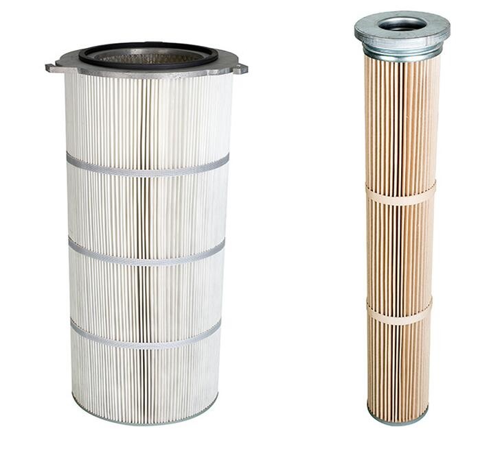 Top Square Flange Polyester Cylindrical Air Filter P031790 P031791 P031792