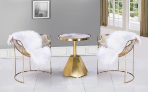 China Modern Minimalist 60cm Stainless Steel Marble Coffee Table wholesale