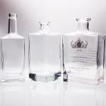 Cylinder Panel Glass Spirit Bottle Square Glass Liquor Bottles 700ml 500ml