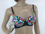 Sexy Colorful Night Club Wear Spandex Beaded Bra Tops With Decorative Rhinestone