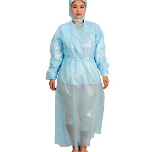China 60 Gsms Hooded Waterproof Disposable Isolation Gown wholesale