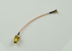 China SMA Female To MMCX Male Right Angle RF Cable Assembly RG 178 Cable wholesale