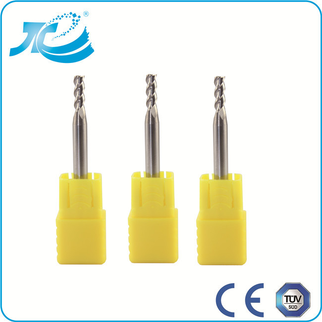 1mm 2mm Diameter 3 Flute End Mills For Aluminum Uncoated Carbide