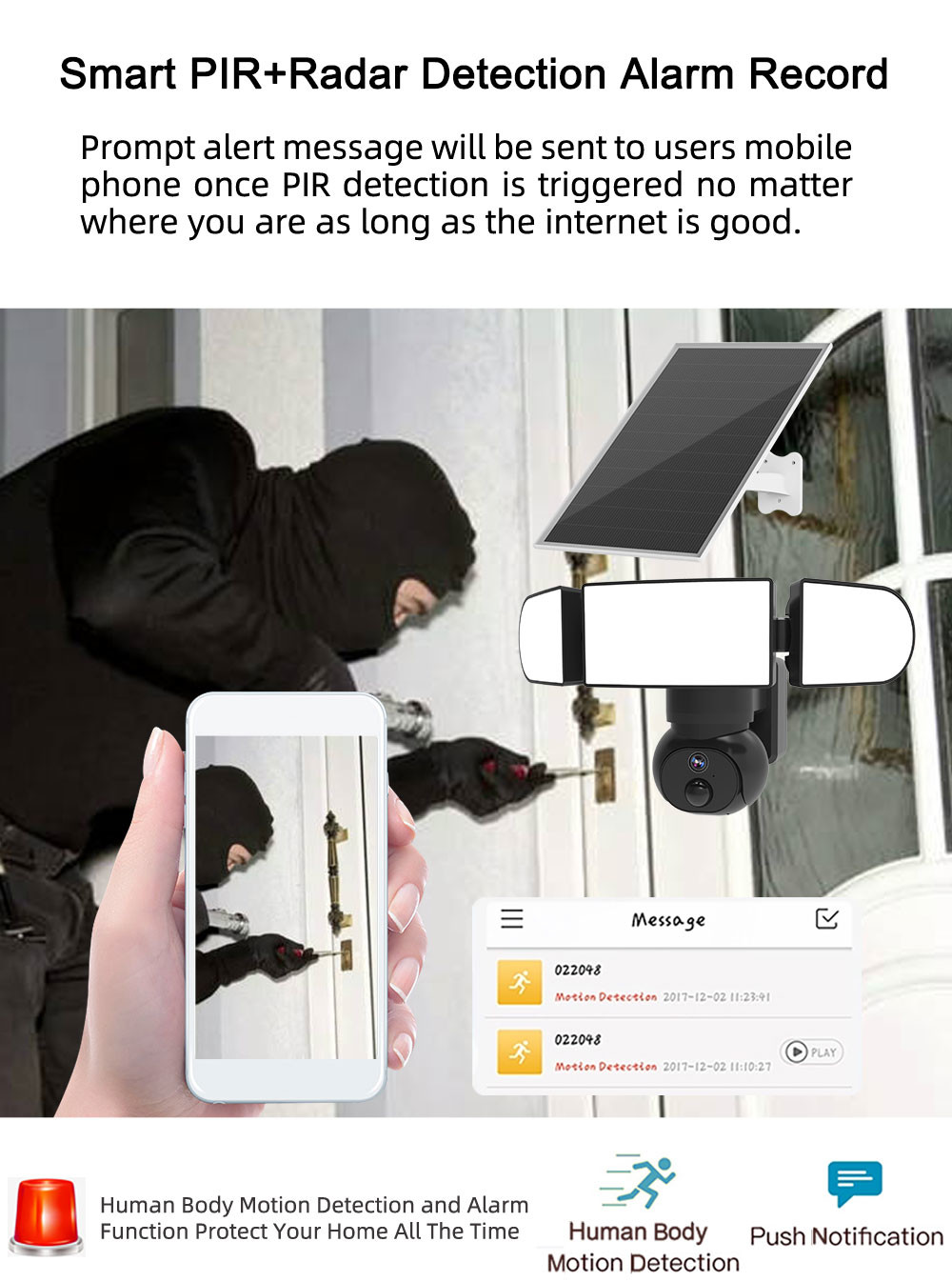 4MP 4G Cellular Security Camera 2K HD 1500LM Flood Light Camera Outdoor