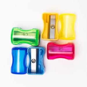 China Yellow Red Blue 65Mn Handheld Pencil Sharpener Children wholesale