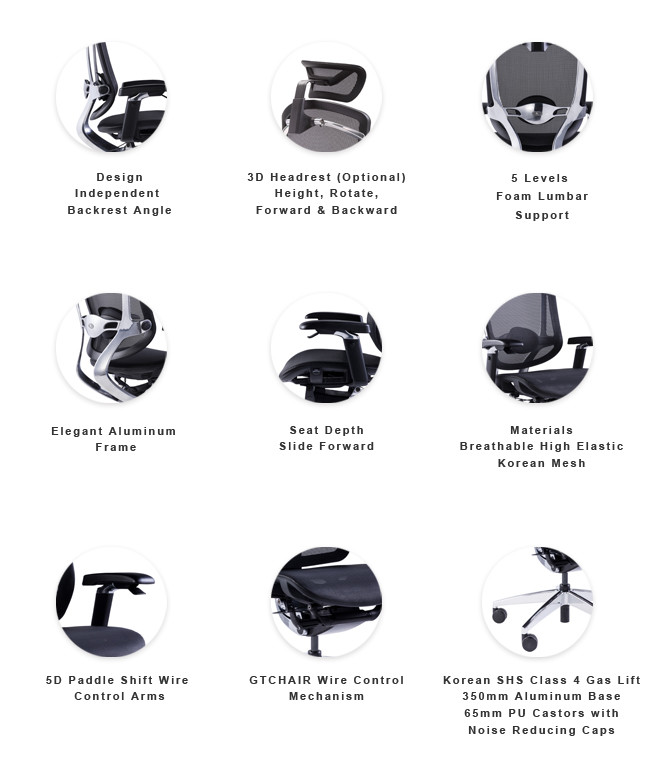 Marrit Red Swivel Chairs with Aluminum High Quality Ergonomic Office Chair