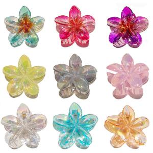 China AB color frangipani hair clip Flower shark clip hair accessories wholesale