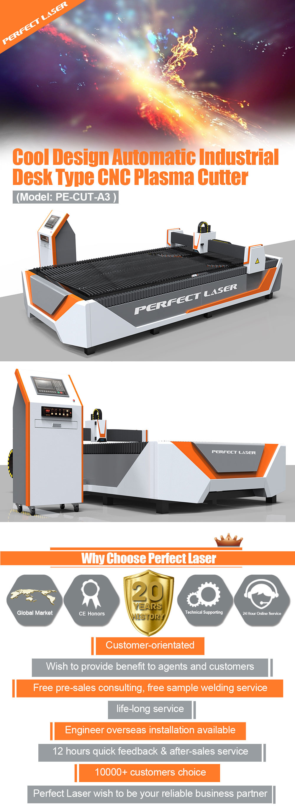 1500*3000mm Auto Plasma Metal Cutting Machine For 25mm Carbon Steel and Stainless Steel