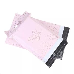 China Printing Recycled Plastic Poly Mailer Bags Clothing Packaging Courier Bag With Handle wholesale