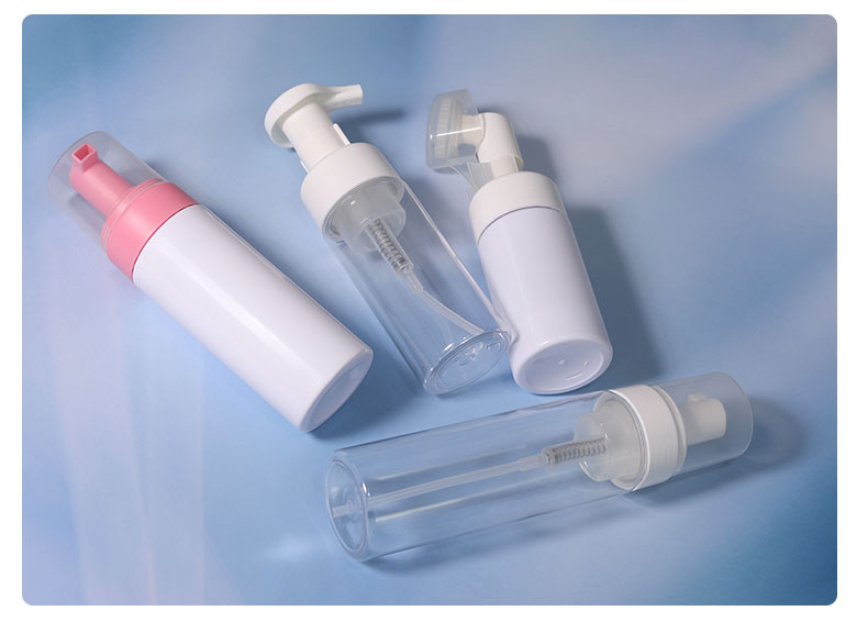 Sealing Type White Plastic Shampoo Bottles 100ml - 200ml Foam Pump Bottle With Foam Pump Head