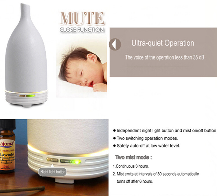 100ml Ultrasonic Corrosion Resistant Ceramic Aroma Diffuser