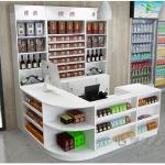 Flexible Wooden Supermarket Checkout Counter Convenience Store Cash Table
