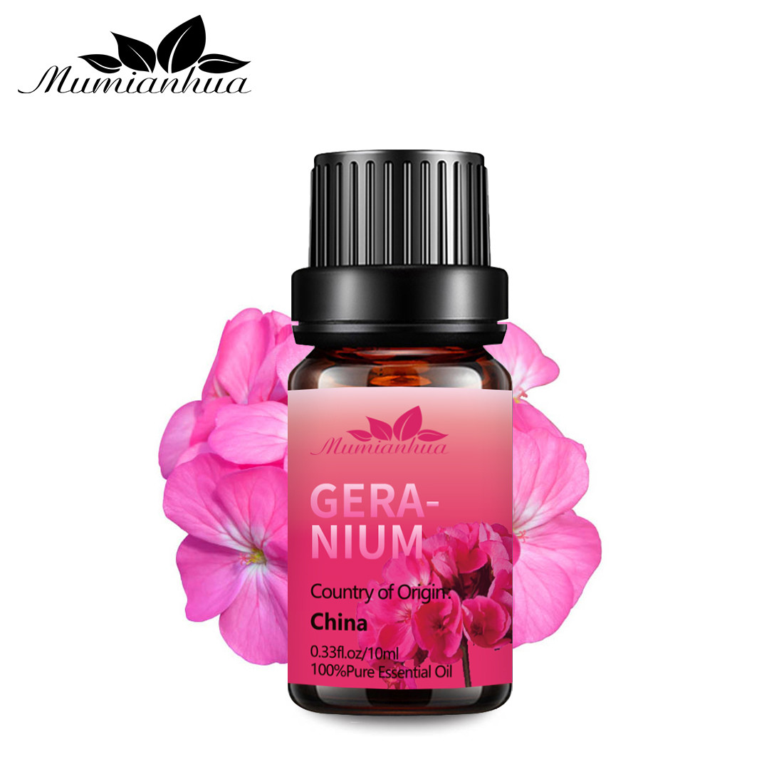 Volume 5ml Body Essential Oils Perfume OEM / ODM Organic Geranium Essential Oil